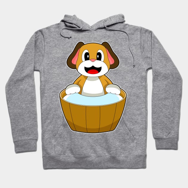 Dog Bathe Bathtub Hoodie by Markus Schnabel